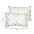 thumbnail image 4 of REGALWOVEN Set of 2 Pillowcase for Hair and Skin, Soft Cotton Floral Pillow Cases with Envelope Closure Blue Queen, 4 of 7