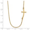 thumbnail image 3 of Diamond2Deal Collier Croix Incurvée en Or Jaune 10K pour Femmes 19 Pouces, 3 of 5