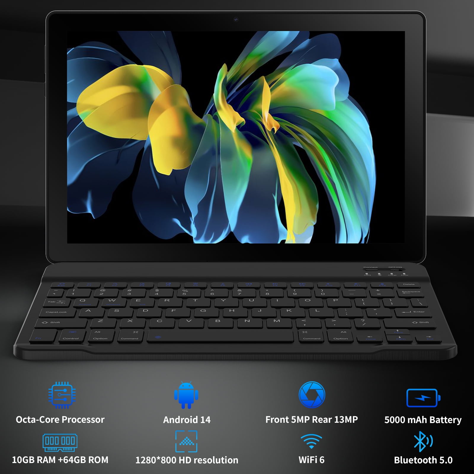 Android 14 Tablet 10 inch,Octa Core Ips HD Touch Screen,12GB RAM +