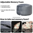 thumbnail image 4 of EastVita 4FT Giant Bean Bag Chair,Memory Foam Sofa,Lazy Person’s Chair with Plush Velvet Cover – Grey, 4 of 6