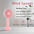thumbnail image 4 of Handheld Fan - Mini Portable USB Rechargeable Fan with 3 Adjustable Speeds, Battery Operated, Cooling Hand Fan and Small Fans for Boys Girls Kids, Hom, 4 of 4