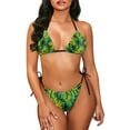 thumbnail image 2 of Suhoaziia Banana Leaves Women Tankini Swimsuits 2 Piece Lightweight Sporty Bathing Suits,Low Waisted Ruched Tie Knot String Sexy Bathing Suit Swim Suits Size M, 2 of 6