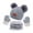 Grey, variant on Baby Hats Scarves Gloves Set Winter Warm Toddler Knitted Neck Warmer Mittens