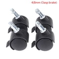 thumbnail image 2 of 4 Pcs Roue de Chaise 30mm Roulettes Pivotantes Frein Remplacement Matériel Chariot Silencieux Protection Frein, Facile à Utiliser, 2 of 6