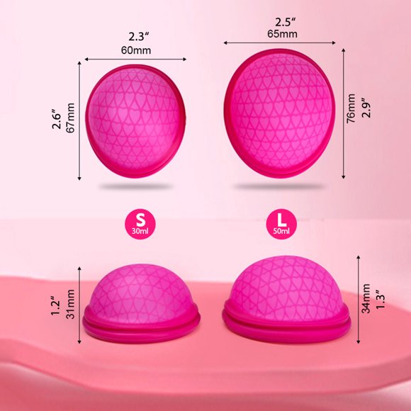 Reusable Extra Fine Flat Menstrual Cup Silicone Menstrual Disc for Intensive Days with Storage Bag