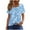 A-Light Blue, variant on ZQUUVOU Women's T-Shirt Button Front Pleated Short Sleeved Blouse A-Light Blue (2XL)