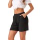 thumbnail image 4 of Pantalones cortos de pijama de modal para mujer INSPIRE CHIC, suaves y cómodos, con bolsillos, pantalones cortos elásticos de boxeador, ropa de dormir, color negro, 4 of 6