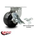 thumbnail image 2 of 6 Inch Extra Heavy Duty Phenolic Wheel Swivel Caster with Brake and Swivel Lock, 2 of 2