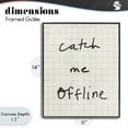 thumbnail image 4 of Stupell Industries Modern Catch Me Offline Scrawl Black Framed Giclee Art, 11 x 14, by Victoria Barnes, 4 of 8