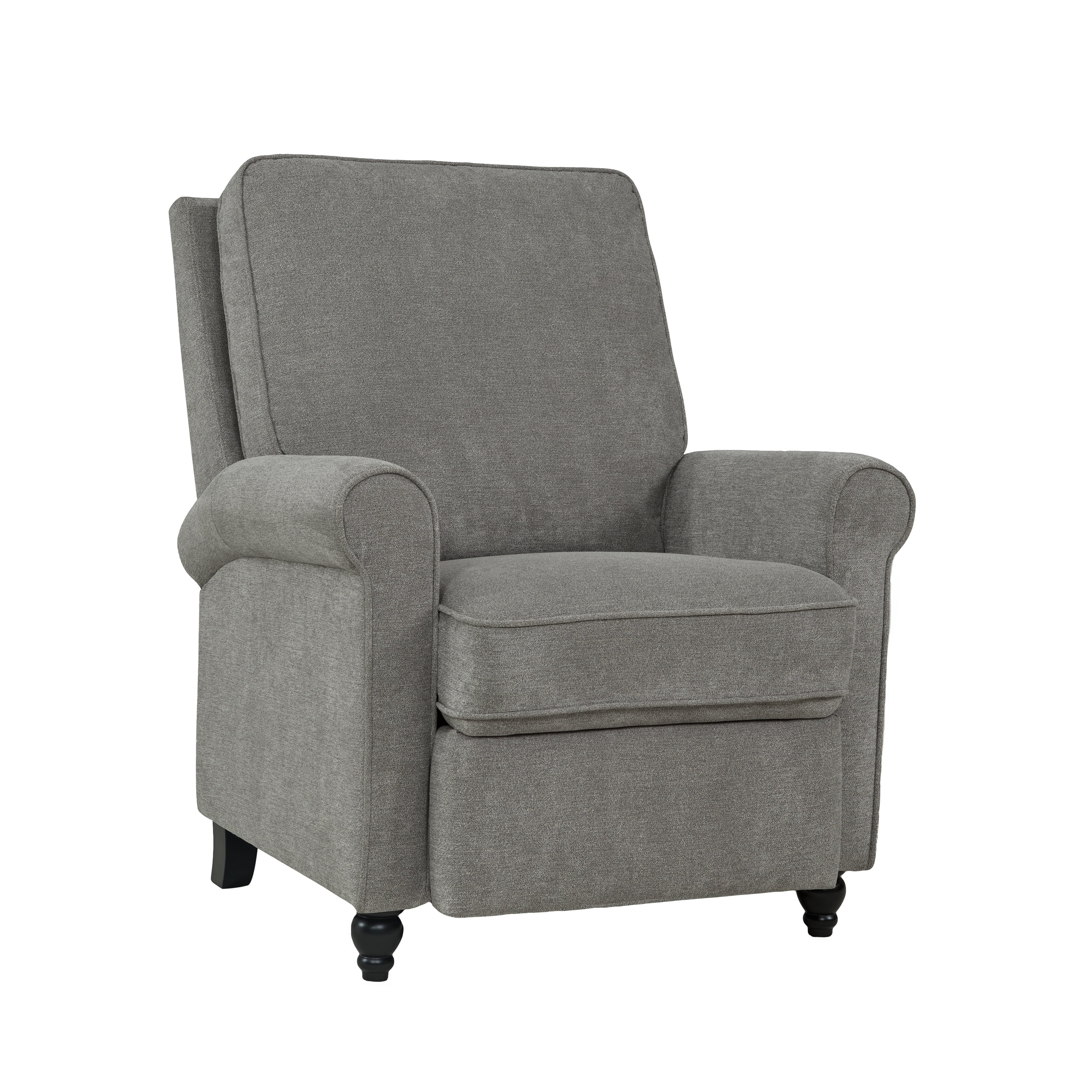 Homesvale Lincoln Push Back Recliner Chair in Warm Gray
