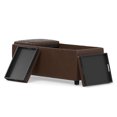 thumbnail image 4 of Simpli Home Avalon 3 Faux Leather Tray Bench in Chocolate Brown, 4 of 16