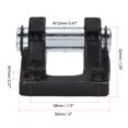 thumbnail image 2 of Unique Bargains Air Cylinder Rod Pivot Clevis Mount Part Pneumatic Mounting Bracket, Black 3 Pack, 2 of 5