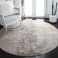 thumbnail image 3 of SAFAVIEH Madison Flowers Vintage Abstract Area Rug, Grey/Beige, 5' x 5' Round, 3 of 9