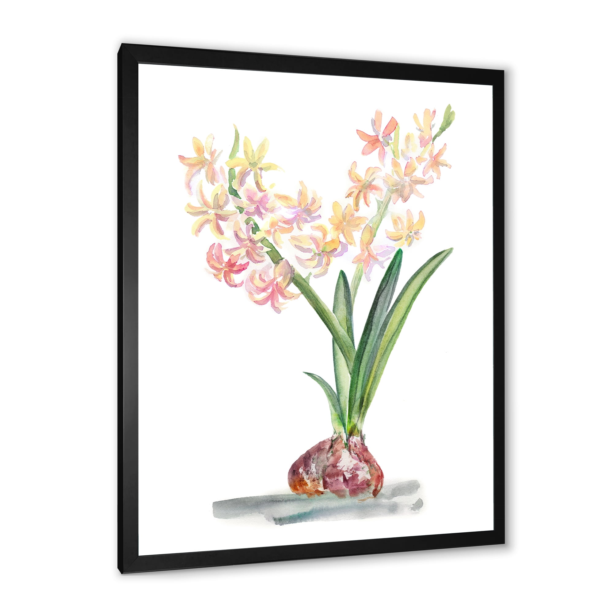 Designart 'Blossoming Hyacinth' Traditional Framed Art Print