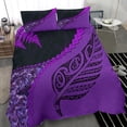 thumbnail image 2 of Juego de cama Paua Shell Maori Silver Fern, Violeta, 2 of 6