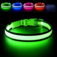 thumbnail image 2 of USB LED Dog Collar Lights - Adjustable Comfortable Soft Mesh Safety Collar Dogs, Colorful Lights for Nighttime Visibility,Red,L, 2 of 7