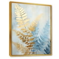 thumbnail image 2 of Designart "A Symphony Of Blue And Golden Ferns I" Ferns Floater Framed Wall Art Living Room, 2 of 5