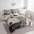 thumbnail image 2 of Feelyou Wildlife Twin Bedding Sets 7pcs, Happy Camping Bedding Comforter Set, 2 of 7