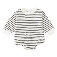 thumbnail image 1 of Gibobby Ropa Para Bebe con estampado de rayas de manga larga para niños y niñas(Blanco, 9-12 Meses), 1 of 5