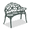 Antique Green, variant on Tcbosik Outdoor Metal Bench, 38.5 Inch Cast Aluminum Decorative Seating with Rose Pattern Backrest for Porch, Patio, Lawn, Garden, Yard, Antique Green