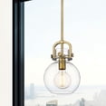 thumbnail image 3 of Innovations Lighting  Newton Metal Bell - 1 Light 10" Stem Hung Pendant Satin Nickel, 3 of 3