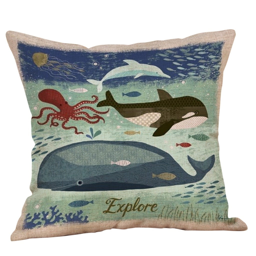 Vintage Underwater Fish Pillowcase