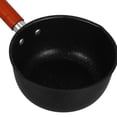 thumbnail image 3 of GOOHOCHY Milk Cookware Japanese Design Saucepan With Handle Black Iron Wood For Home Cooking 1Pack, 3 of 8