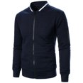 thumbnail image 2 of Futezty Men Lightweight Jacket Casual Jacket Waffle Knitted Black Jacket Coat, 2 of 5
