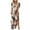 Brown, variant on Ichaunyi Summer Dresses Clearance Women Fashion O-Neck Gradient Printing Short Sleeve Casual Slit Long Dresses