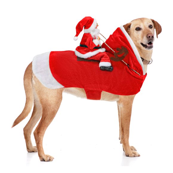 Disfraz de Papá Noel para mascotas, disfraz de Papá Noel, cosplay navideño