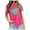 Hot Pink, variant on Summer Tops for Women Vintage 90's Stylish Casual Ladies Short Sleeved Party Print Top T Shirt plus Womens Tops Long Sleeve Shirt Women Stretchy Long Sleeve Yoga Top Solid T Shirts Ladies White L