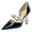 Navy, variant on FSJ Women Elegant Pointy Close Toe Beaded High Heel Pumps Pearls Strappy D'Orsay Pumps Church Party Wedding Dress Shoes Size 8 Navy
