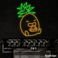 thumbnail image 2 of Craftnamesign Pineapple Pizza Neon Sign, Pizza Restaurant Decor, Fruit Sign, 2 of 4
