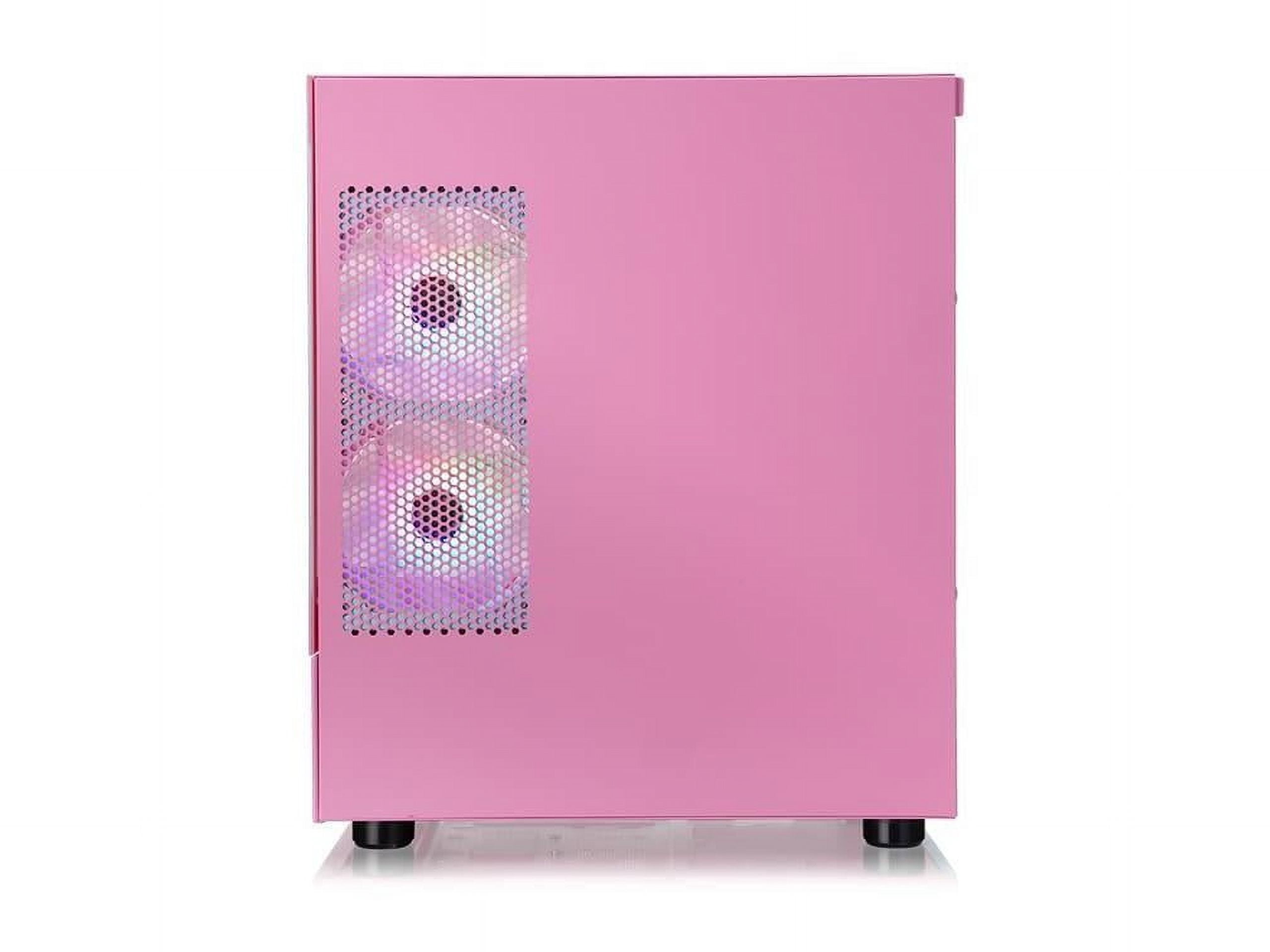 Thermaltake View 170 TG ARGB Bubble Pink Micro Chassis - Micro Tower - Bubble Pink - Tempered Glass, SPCC - 3 x Bay - 3 ? 120mm Fan(s) Installed - Micro ATX, Mini ITX Motherboard Supported - 2 x Fa...