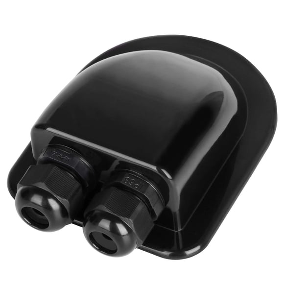 Restmo IP68 Prensaestopas de entrada de cable solar resistente a la intemperie Carcasa de entrada de cable dual para paneles solares de RV Caravana Marina Barco Cabina Negro