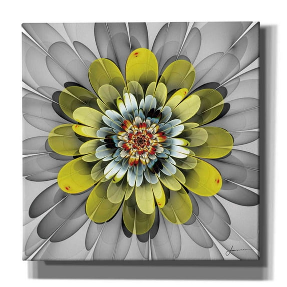 Epic Graffiti 'Fractal Blooms IV' by James Burghardt, Canvas Wall Art, 18"x18"