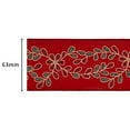 thumbnail image 5 of LaRibbons 2 1/2" Wired Ribbon | Red/Green Glitter Printed Floral | 10 Yard Roll, 5 of 5