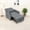 Gray, variant on Towallmark Sofa Bed 3 in 1 Convertible Sofa Chair Bed with USB Charging, Cup Holders & Side Pockets, Lounger Sleeper Chair Single Recliner for Small Space Adjustable Backrest, Brown