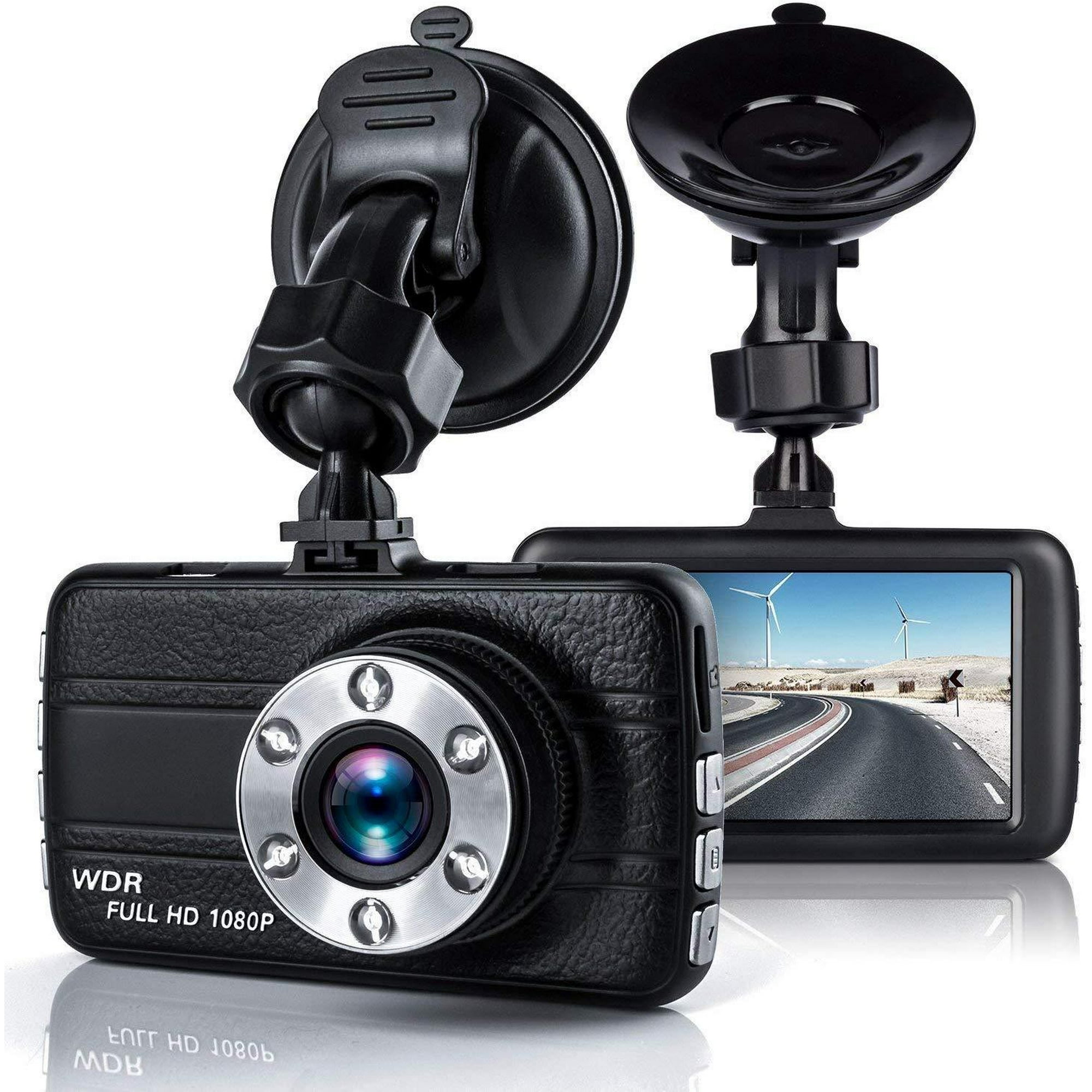 Scosche DDVR2XFHDSP1 HD DVR Front & Rear Facing Lens Suction Cup Dash