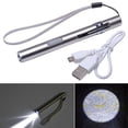 Bright Mini LED Penlight Flashlight, Rechargeable with USB Cable, Small ...