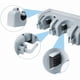 thumbnail image 4 of Mop broom holder, mop holder, mop and broom holder organizer, wall rakes, mop broom holder, wall mount control bar with 6 hooks and 5 quick release fo, 4 of 5