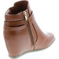 thumbnail image 5 of Static Footwear Cici-9 Womens Comfy Almond Toe Platform Hidden Wedge Ankle Bootie, 5 of 7