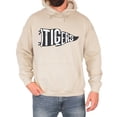 thumbnail image 5 of Tigers Pennant Flag Hoodie for Women Men & Teens Distressed School Spirit Game Day Sweatshirt Sand Hoodie Medium, 5 of 8