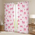 thumbnail image 2 of Manfei Fashion Bowknot Loves Blackout Curtains,Pink Coquette Bow Tie Window Curtains Pack of 2 (38x45 Each), 2 of 6