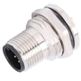 thumbnail image 3 of Waterproof Connector, Electrical Circuit M12 Thread Panel Back Mounting Socket  For Industry For Connector, 3 of 8