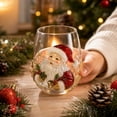 thumbnail image 5 of Christmas Stemless Wine Glasses, Embossed Holiday Tumbler Cups for Party, Festive Table Decor, 5 of 5