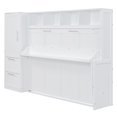 thumbnail image 5 of Miekor Furniture Full Size Murphy Bed Wall Bed with Closet and Drawers,White W5UAAK, 5 of 9