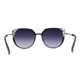 thumbnail image 4 of Womens Thin Oversize Cat Eye Butterfly 90s Designer Sunglasses Black Tortoise Smoke, 4 of 5