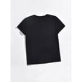 thumbnail image 3 of T-Shirt Décontracté à Manches Courtes Col Rond Imprimé Art Vif - Tissu Polyester Extensible Moyen Doux, Lavable en Machine, Motif Portrait Aléatoire, Printemps/été/automne - Vêtements de Sport pour Femmes, 3 of 8