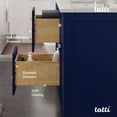 thumbnail image 5 of Totti Artemis 48" Blue Transitional Double Sink Bathroom Vanity w/ White Carrara Style Man-Made Stone Top, 5 of 7